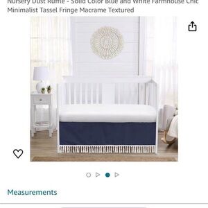 Farmhouse Chic Blue and White Nursery Dust Ruffle